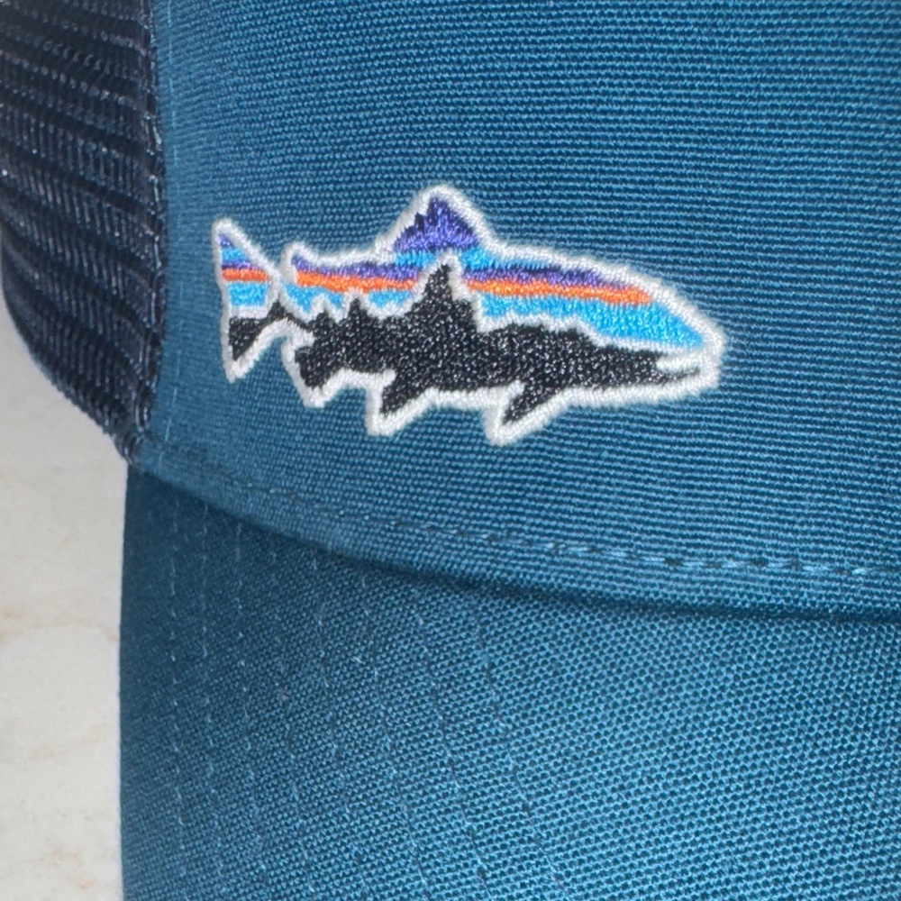Patagonia Teal and Navy Trucker Hat - Picture 7 of 8